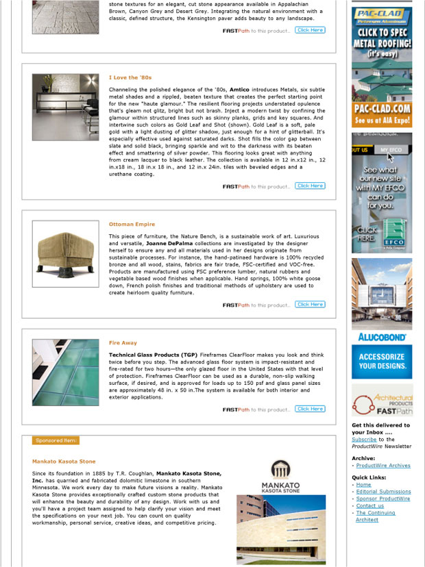 Architectural Products